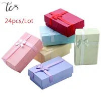 Jewelry Boxes Paper Trinket Box Ring Box Necklace Organizer Earring Storage Box Necklace Box Small Accessories Container 24pcs Lot 230204