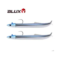 Baits Lures Blux Flash Sand Eel 14G 27G Soft Fishing Lure Tail Jig Head Hook Minnow Artificial Bait Saltwater Sea Bass Swimbait Ta Dhpyr