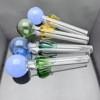 Glass Smoking Pipe Water Hookah Colored leaf style glass straight smoke pot