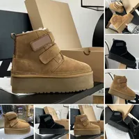 High Platform Snow Boots Shoes Slides Designer Women Fashion Embroidered Thick Bottom Alphabet Lady Leather Heels Letter
