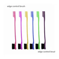 Hair Brushes Double Sided Edge Comb Styling Hairdressing Salon Eyebrow Brush 50Pcs Drop Delivery Products Care Dh6Lg