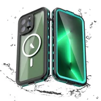 Luxury cases Magnetic Charging IP68 Waterproof Case For Apple iPhone 14 13 Pro Max Plus Shock Drop proof Cover Diving Swim outdoor sport