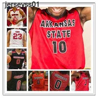 Ncaa Men Arkansas State Basketball Jerseys CALEB FIELDS JERRY JOHNSON MALIK BREVARD CHRISTIAN WILLIS MELO EGGLESTON EATON Kus Red White