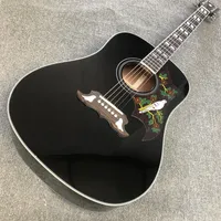 Guitarra personalizada, tapa de abeto s￳lido, diapas￳n de palo de rosa, lados de palisandro y espalda, series de palomas de alta calidad de 41 pulgadas guitarras ac￺sticas