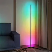 Floor Lamps RGB Corner Led Lamp For Living Room Bedroom Standing Indoor Party Ambient Lighting Home Decoration Accessories