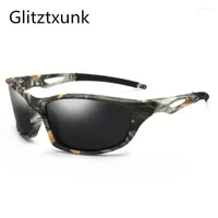 Sunglasses Glitztxunk Retro Brand Design Polarized Men's Print Fashion Travel Fishing Sun Glasses For Men UV400Oculos MasculSunglasses G