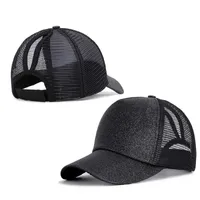 Ball Caps Dome Cameras Summer New Bling Truck Ponytail Baseball Cap Women Opening Ponytail Cap Ladies 5 Colors G230203