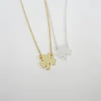 10PCS Tiny Four Leaf Clover Necklace Lucky Clover Necklaces Simple Shamrock Necklaces for Good Luck Birthday Gifts308H