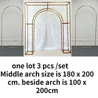 3PCS Luxury Fashion Welcome Door Frame Big Backdrop Wedding Flower Arch Stage Wall Screen Background Birthday Party Balloon Box