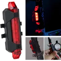 Bike Lights Bicycle Waterproof Rear Tail LED USB Style Rechargeable or Battery Cycling Portable 230204