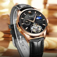Wristwatches HAIQIN 2023 Automatic Men's Watch Top Sports Mechanical Waterproof Reloj Hombre Tourbillon
