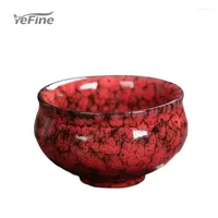 Cups Saucers YeFine Tianmu Glaze Ceramics Chinese Style Tea Bowl