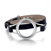 Charm Bracelets MESINYA Men Women Girl Boy's 316L Stainless Steel Adjustable Floating Charms Glass Locket Bracelet Bangle