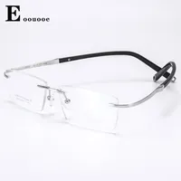 Sunglasses Frames Pure Titanium Glasses Frame For Men Rimless Prescriptio Oculos Eyewear Gafas Monturas De Lentes Hombre Fashion