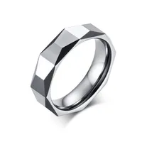 5.5mm Wedding Band for Men Women Tungsten Carbide Ring Engagement Ring Comfort Fit Faceted Edges Size 7-9240Y