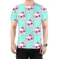 Men's T Shirts 2023 Lovely Cats T-Shirt Kawaii Harajuku Funny Casual Summer Tee Homme Tops Hip Hop Streetwear Drop