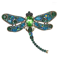 Broches libellule zircon alliage broche rétro insectes accessoires classiques banquet bijoux bijoux girl cadeau anniversaire
