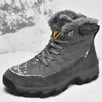 Boots Men's Ankle Boot Military Combat Tactical Big Size 46 Warm Fur Army Male Shoes Work Safety Motocycle