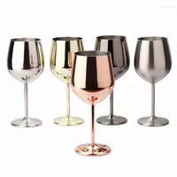 Wine Glasses 304 Stainless Steel Goblet Glass Juice Drink Shatterproof Party Barware Large-Capacity Bar Accessories