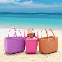 Outdoor Bags Beach Leopard Printed Eva Baskets Women Fashion Capacity Tote Handbags Summer Vacation 2021232G