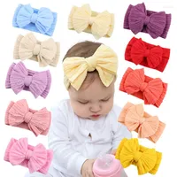 Hair Accessories 16 Colors Cable Bow Baby Headband For Child Bowknot Headwear Cables Turban Kids Elastic Headwrap