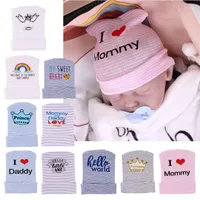 Hair Accessories 2023 Born Hat Toddler Striped Caps Bow Beanies Soft Girls Warm For 0-3M Baby Accesories