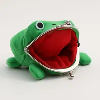 Storage Bags Novelty Adorable Anime Frog Purse Coin Key Chain Cute Plush Cartoon Fashion Wallet For Women Bag Accessories