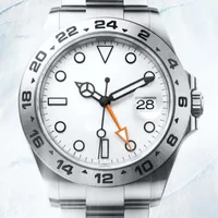 2 Seleção de cores Melhor 42mm 2813 Redes de pulso de movimento com Ásia 2813 Modificado Explorer White Dial Black II Men Watch Watches Watches