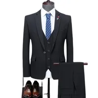 بدلات الرجال بليزرز 2023 أزياء ثوب الزفاف بدلات/رجال الأعمال غير الرسمية 3 لذيذ مجموعة جاس بروك سترة