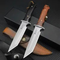 The Small Wing Tiger Straight Fixed Blade Knife 7Cr13Mov Blade Olive Wood Rosewood Handle Hunting Fishing EDC Survival Tool Knives294V