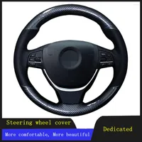 Steering Wheel Covers DIY Car Black Carbon Fiber Leather For F20 2012-2023 F45 2014-2023 F30 F31 F34 2013-2023 F32 F3