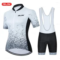 Racing Sets Women Cycling Clothing Set Fashion Girl Jersey Short Sleeve Summer Breathable Bike Outfit Maillot Ropa Ciclismo 2023