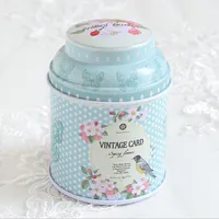 Geschenkverpackung 12pcs/Los Mini Blumeneisenhülle Versiegelte blühende Tee -Aufbewahrungsschachtel Süßigkeiten Boxesgift