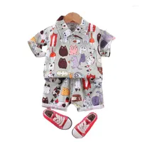 Clothing Sets Summer Baby Boys Girls Clothes Suit Children Fashion Cartoon Shirt Shorts 2Pcs Sets Toddler Casual Costume Kids Tracksuits