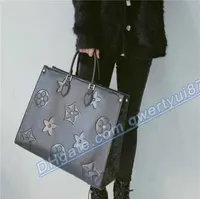Shopping Bags Designer Women Bag Monograms ONTHEGO GM MM Bags PU Genuine Leather luxury louiseity Handbag viutonity Purse Tote Shoulder Crossbody Female 020623H