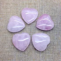 Pendant Necklaces Natural Rose Pink Stone Hearts Pendants 40 Mm Size No Hole For Wedding Gift DIY Home House Decoration