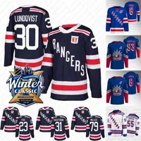 #30 Henrik Lundqvist 2018 Winter Classic Jersey NY Rangers 8 Jacob Trouba 36 Zuccarello 93 Zibanejad Shattenkirk Skjei Nash McDonagh Hockey Nieuw reverse retro jersey
