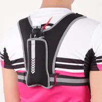 Outdoor Bags Hydration Backpack Lightweight Mobile Phone Holder With Headphone Holes Adjustable For Jogging Fitness Climbing Hiking