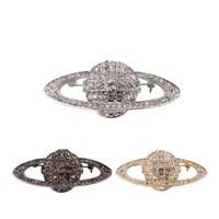 Modem￤rke Luxurys Desinger Saturn Brosch Women Gold Sliver Planet Brosches Suit Pin Fashion Jewelry Clothing Dekoration H￶g kvalitet