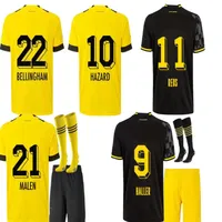 22 23 Borussia HAALAND KAMARA soccer jerseys 2022 2023 black football shirt REUS BELLINGHAM HUMMELS REYNA BRANDT Dortmund men kids238G