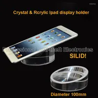 Alarm Systems Crystal Display Stand Holder Round Acrylic For IPad  Tablet PC And Cell Phone