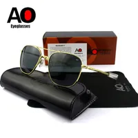 Sunglasses AO Aviation Sunglasses Men With Original Box Case Cleaning Cloth Retro Driving Sun Glasses American Optical Gafas de sol hombre 230204