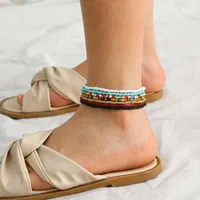 Anklets Women Girls Anklet Creative Dual-use Beach Beaded Bracelet Ankle Summer Sexy Bohemia Jewelry