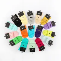 Sports Socks Men School Girls Cotton Loose Pure color Colorful Women Sox Designer Fashion 10pairs 20PCS2584