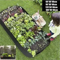 Other Garden Supplies 1Pcs Fabric Raised Bed Square Flower Grow Bag Vegetable Planting Planter Pot With Handles For Plants 230114