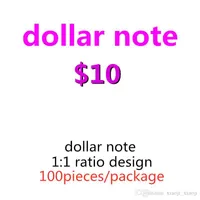 Party Supplies US 10 Dollar 05 Faux Money Movie Billet Most Play Banknote Prop Paper Family Copy Realistic Toy 100pcs pack Kids Dbvsq