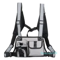 New-Chest Harness Holster Walkie Talkie Pouch Bag Sports Outdoor Reflective Strip Adjustable Oxford Cloth Packe270e