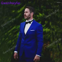 Men's Suits Gwenhwyfar Spring 2023 Nice Groom Prom Dress Notch Lapel Double Buttons Royal Blue Modern Men's Blazer Hombre Coat And Pants