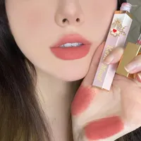 Lip Gloss Velvet Tint Cute Circus High Pigment Color Longwear Weightless Matte Lipstick Non-stick Cup Cosmetics
