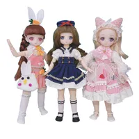 Dolls 1/6 BJD anime-poppen voor kinderen meisjes 6 tot 9 jaar en 7 tot 10 jaar balgewrichte strip poppen 30 cm met jurken speelgoed voor meisjes 230206